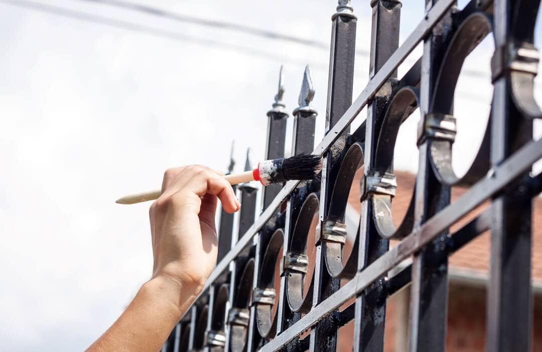 preparing wrought iron railings and gates for painting
