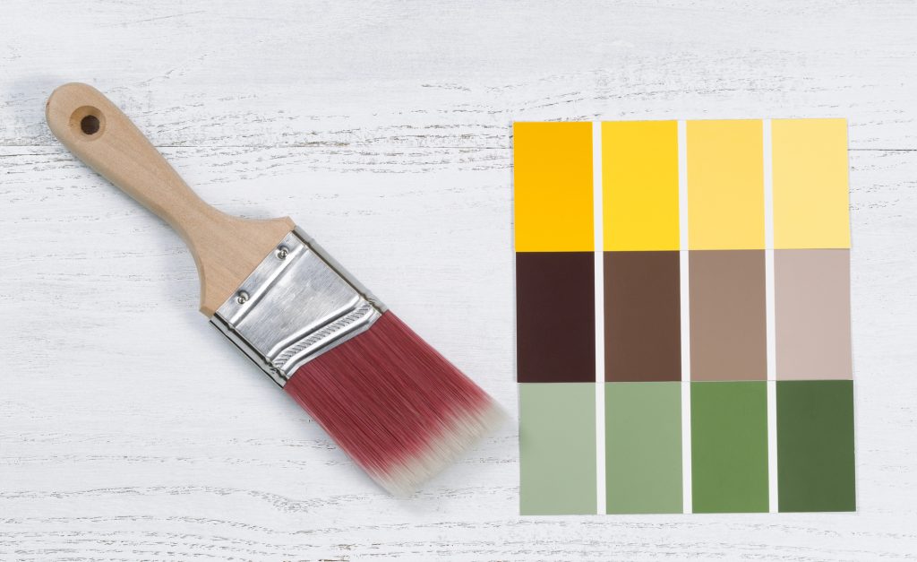 New hand paint brush and future several color sample templates